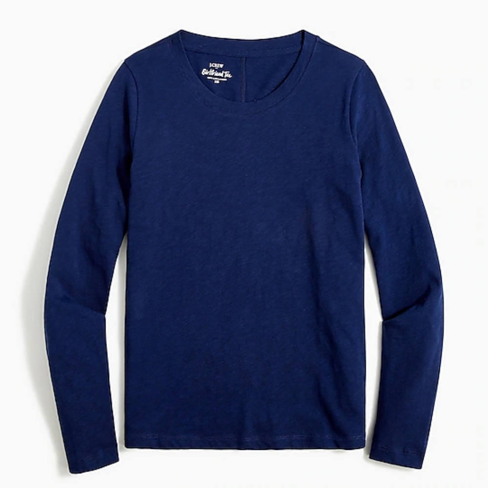 Long-sleeve crewneck girlfriend tee